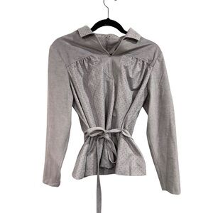 Vintage Gilmara Modes Polka Dot Tie Waist Top